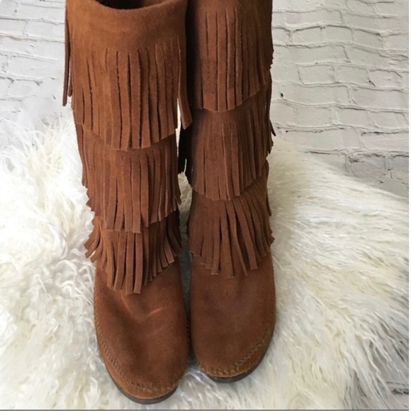 Fringe Suede Boot 3 tier ~ 7 - Picture 5 of 7